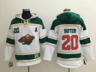 Minnesota Wild #20 Ryan Suter White Hockey Hoodie