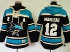 San Jose Sharks #12 Patrick Marleau Black Hockey Hoodie