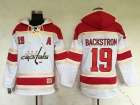 Washington Capitals #19 Nicklas Backstrom White Hockey Hoodie