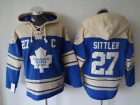 Toronto Maple Leafs #27 Darryl Sittler Light Blue Hockey Hoodie