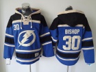 Tampa Bay Lightning #30 Ben Bishop Blue Hockey Hoodie