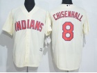 Cleveland Indians #8 Lonnie Chisenhall Cream New Cool Base Jerseys