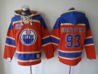 Edmonton Oilers #93 Ryan Nugent-Hopkins Orange Old Time NHL Hockey Hoodie