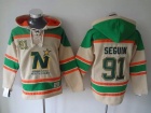 Dallas Stars #91 Tyler Seguin Cream Old Time NHL Hockey Hoodie