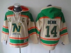 Dallas Stars #14 Jamie Benn Cream Old Time NHL Hockey Hoodie