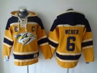 Nashville Predators #6 Shea Weber Yellow Old Time Hockey Hoodie