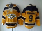 Nashville Predators #9 Filip Forsberg Yellow Old Time Hockey Hoodie