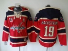 Washington Capitals #19 Nicklas Backstrom Red Old Time Hockey Hoodie