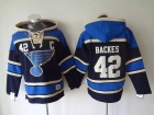 St. Louis Blues #42 David Backes Black Old Time NHL Hockey Hoodie