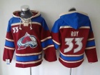 Colorado Avalanche #33 Patrick Roy Red Old Time NHL Hockey Hoodie