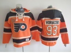 Philadelphia Flyers #93 Jakub Voracek Orange Old Time Hockey Hoodie