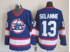 Winnipeg Jets #13 Teemu Selanne Blue CCM Vintage Throwback Hockey Jersey