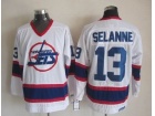 Winnipeg Jets #13 Teemu Selanne White CCM Vintage Throwback Hockey Jersey