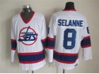 Winnipeg Jets #8 Teemu Selanne White CCM Vintage Throwback Hockey Jersey