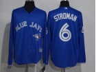 Toronto Blue Jays #6 Marcus Stroman Blue Long Sleeves Baseball Jersey