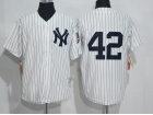 New York Yankees #42 Mariano Rivera White Throwback Jersey