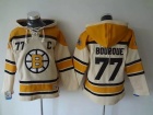 Boston Bruins #77 Ray Bourque Cream Old Time NHL Hockey Hoodies