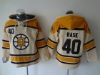 Boston Bruins #40 Tuukka Rask Cream Old Time NHL Hockey Hoodies