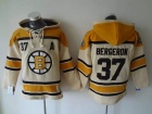 Boston Bruins #37 Patrice Bergeron Cream Old Time NHL Hockey Hoodies