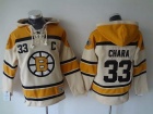 Boston Bruins #33 Zdeno Chara Cream Old Time NHL Hockey Hoodies