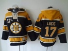 Boston Bruins #17 Milan Lucic Black Old Time NHL Hockey Hoodies