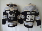 Los Angeles Kings #99 Wayne Gretzky Black Old Time Hockey Hoodies