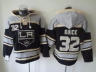 Los Angeles Kings #32 Jonathan Quick Black Old Time Hockey Hoodies