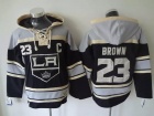 Los Angeles Kings #23 Dustin Brown Black Old Time Hockey Hoodies