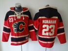 Calgary Flames #23 Sean Monahan Red Old Time Hockey Hoodie