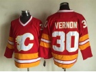 Calgary Flames #30 Mike Vernon Red CCM Hockey Jerseys