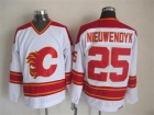 Calgary Flames #25 Joe Nieuwendyk White CCM Hockey Jerseys