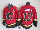 Calgary Flames #12 Jarome Iginla Red Home CCM Hockey Jerseys