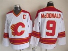 Calgary Flames #9 Lanny McDonald White CCM Hockey Jerseys