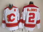 Calgary Flames #2 Al MacInnis White CCM Hockey Jerseys