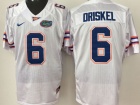 Nike Florida Gators #6 Jeff Driskel White College Football Jerseys