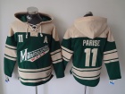 Minnesota Wild #11 Zach Parise Green Old Time Hockey Hoodie