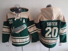 Minnesota Wild #20 Ryan Suter Green Old Time Hockey Hoodie