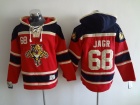 Florida Panthers #68 Jaromir Jagr Red Old Time Hockey Hoodies