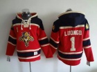 Florida Panthers #1 Roberto Luongo Red Old Time Hockey Hoodies