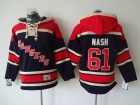 New York Rangers #61 Rick Nash Navy Blue Old Time Hockey Hoodie