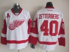 Detroit Red Wings #40 Henrik Zetterberg White CCM Hockey Jerseys