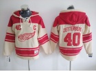 Detroit Red Wings #40 Henrik Zetterberg Cream Old Time Hockey Hoodie