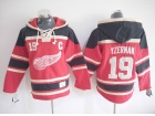 Detroit Red Wings #19 Steve Yzerman Red Old Time Hockey Hoodie