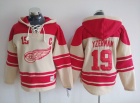 Detroit Red Wings #19 Steve Yzerman Cream Old Time Hockey Hoodie