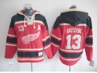 Detroit Red Wings #13 Pavel Datsyuk Red Old Time Hockey Hoodie