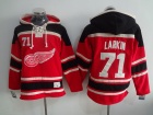 Detroit Red Wings #71 Dylan Larkin Red Old Time Hockey Hoodie