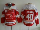 Detroit Red Wings #40 Henrik Zetterberg Red 2016 Winter Classic Old Time Hockey Hoodie