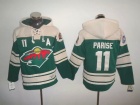 Minnesota Wild #11 Zach Parise Green 2016 Old Time Hockey Hoodie