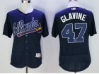 Atlanta Braves #47 Tom Glavine Blue Flex Base Baseball Jersey