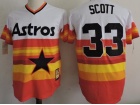 Houston Astros #33 Scott Rainbow Throwback Baseball Jersey